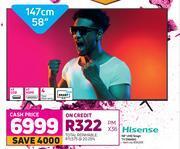 Game Hisense 58" (147cm) uhd smart tv 58a6h offer