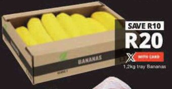 Checkers 1,2kg tray Bananas offer