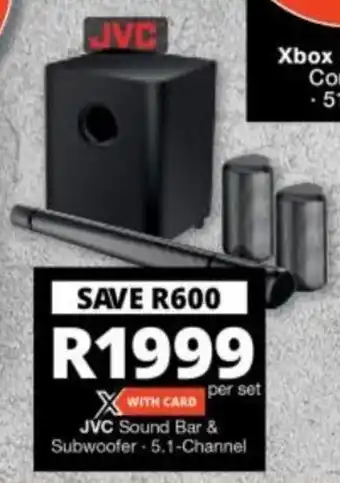 Checkers JVC Sound Bar & Subwoofer 5.1-Channel per set offer