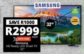 Checkers Samsung HD Ready LED Smart TV 32" offer