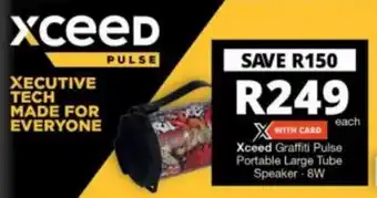 Checkers Xceed Pulse Graffiti Portable Large Tube Speaker 8W offer