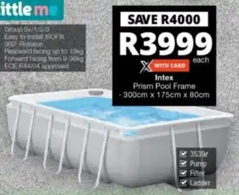 Checkers Intex Pool Frame 300cm x 175cm x 80cm offer
