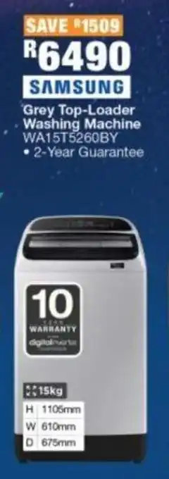 House & Home Samsung Grey Top-Loader Washing Machine offer