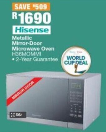 House & Home Hisense Metallic Mirror Door Microwave Oven offer