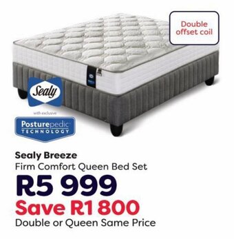The Bed Store Sealy Breeze Firm Comfort Queen Bed Set offer