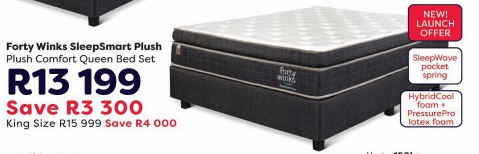 Forty Winks SleepSmart Plush Comfort Queen Bed Set offer at The Bed Store