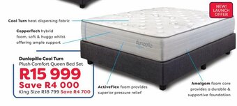 The Bed Store Dunlopillo Cool Turn Plush Comfort Queen Bed Set offer