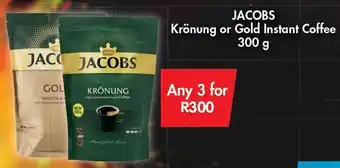 Makro Jacobs Krönung or Gold Instant Coffee 3 x 300g offer