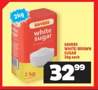 Usave Savers White / Brown Sugar 2kg each offer