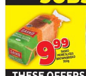 Usave Sasko More Slices Brown Bread 700g offer