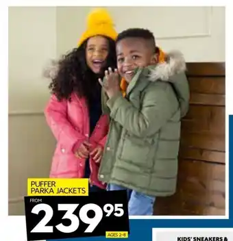 Puffer Parka Jackets Ages 2-8