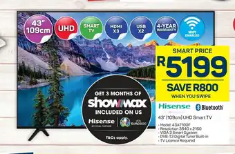 Pick n Pay Hisense - 43" UHD Smart TV offer