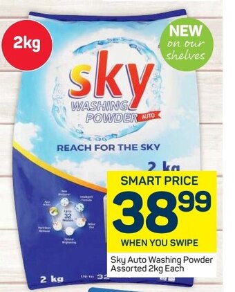 Pick n Pay Sky Auto Washing Powder Assorted 2kg each offer