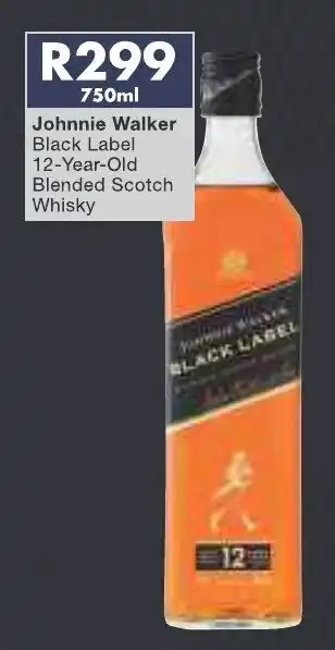 President Liquor Johnnie Walker Black Label 12-Year-Old Blended Scotch Whisky 750ml offer