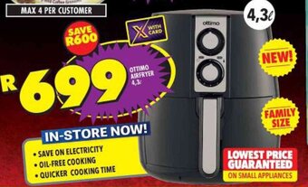 Shoprite Ottimo Airfryer 4.3L offer