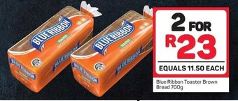 Pick n Pay Blue Ribbon Toaster Brown Bread 700g offer