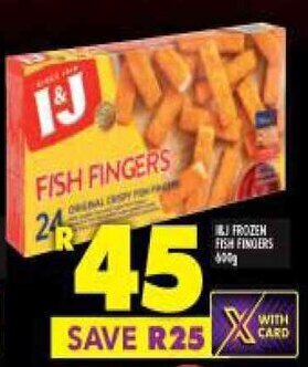 Shoprite I&J Frozen Fish Fingers 600g offer