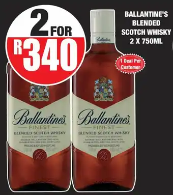 Boxer Ballantine's Blended Scotch Whisky 2 x 750ml offer