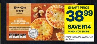Pick n Pay PnP Frozen Pies Assorted 4s each offer