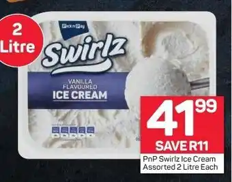 Pick n Pay PnP Swirlz Ice Cream Assorted 2 Litre each offer