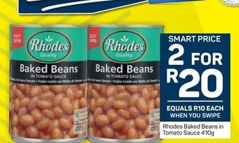 Pick n Pay Rhodes Baked Beans in Tomato Sauce 410g offer