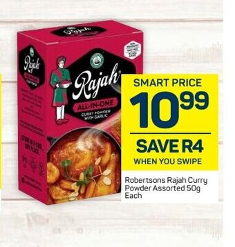 Pick n Pay Robertsons Rajah Curry Powder Assorted 50g each offer