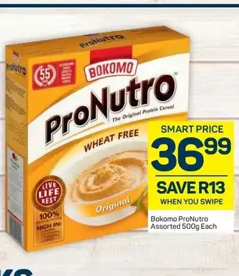 Pick n Pay Bokomo Pronutro Assorted 500g each offer