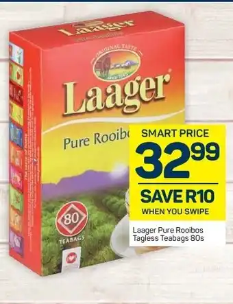 Pick n Pay Laager Pure Rooibos Tagless Teabags 80s offer