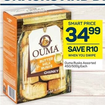 Pick n Pay Ouma Rusks Assorted 450/500g each offer