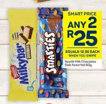 Pick n Pay Nestle Milk Chocolate Slab Assorted 80g offer