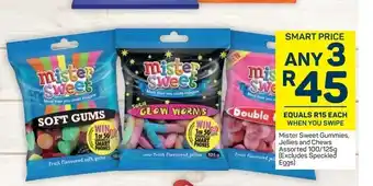 Pick n Pay Mister Sweet Gummies, Jellies and Chews Assorted 100/125g offer