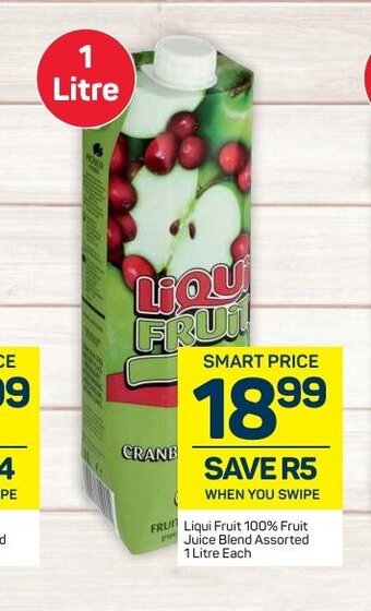 Pick n Pay Liqui Fruit 100% Fruit Juice Blend Assorted 1 Litre each offer