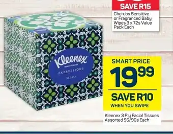 Kleenex 3 Ply Facial Tissues Assorted 56/90s each