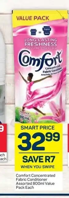 Pick n Pay Comfort Concentrated Fabric Conditioner Assorted 800mL Value pack each offer
