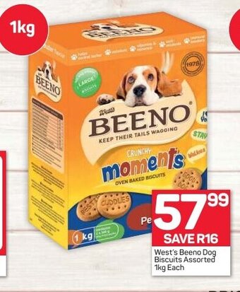 Pick n Pay West's Beeno Dog Biscuits Assorted 1kg each offer