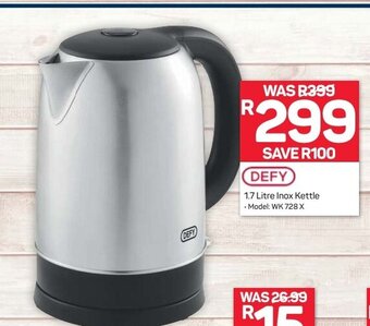 Pick n Pay DEFY - 1.7 Litre Inox Kettle offer