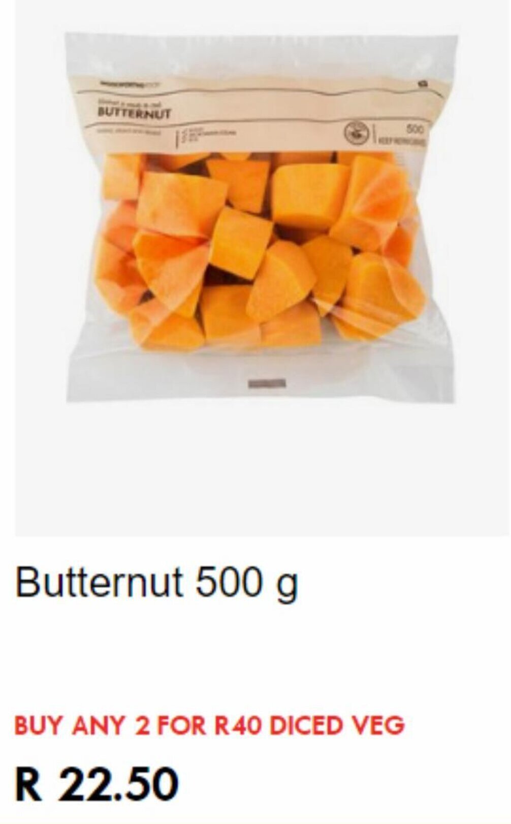 Butternut 500g offer at Woolworths