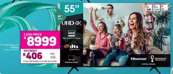 Game Hisense 55" UHD Smart TV offer