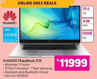 Game Huawei MateBook D15 offer