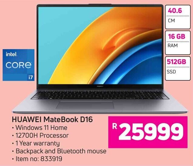 Huawei MateBook D16 offer at Game