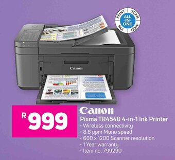 Game Canon Pixma TR4540 4-in-1 Ink Printer offer