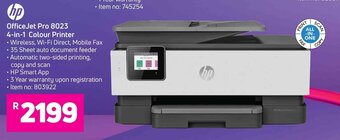 Game HP Office Pro 8023 4-in-1 Colour Printer offer