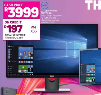 Game Dell 27" LED Monitor offer
