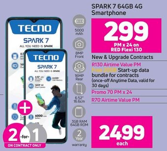 Game Tecno Spark 7 64GB 4G Smartphone offer