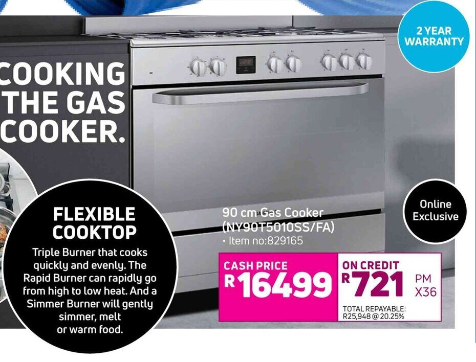 Samsung 90cm Gas Cooker NY90T5010SS/FA offer at Game