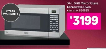 Game Defy 34L Grill Mirror Glass Microwave Oven offer