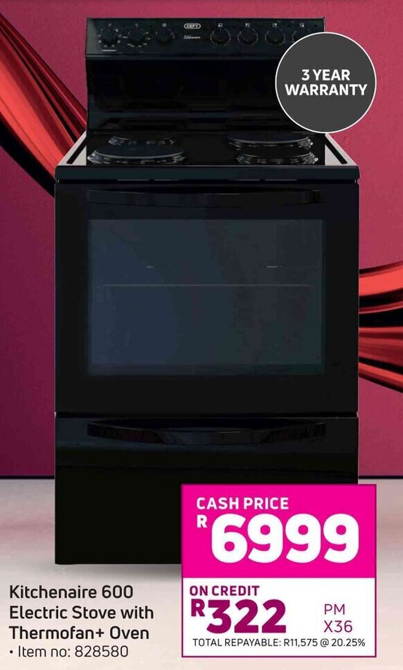 Defy Kitchenaire Electric Stove with Thermofan+ Oven offer at Game