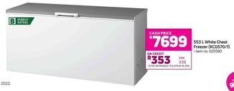 Game K-I-C 553L White Chest Freezer KCG570/1 offer