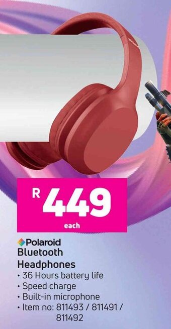 Game Polaroid Bluetooth Headphones offer