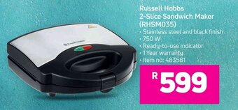 Game Russell Hobbs 2-Slice Sandwich Maker RHSM035 offer